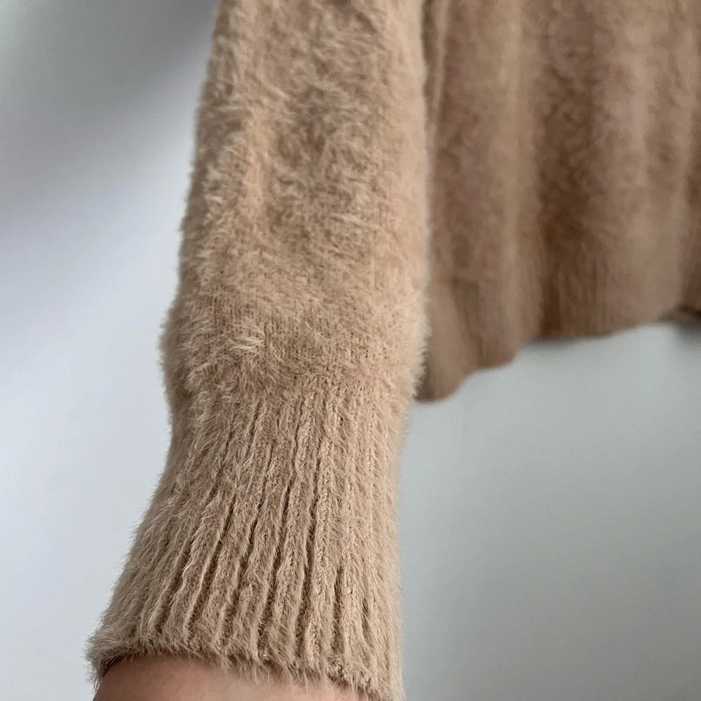 Another Love Finley Fuzzy Knit Sweater Chai - Picture 6 of 10